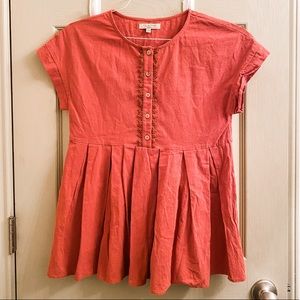 Piper & Scoot Red-Orange Peplum Top